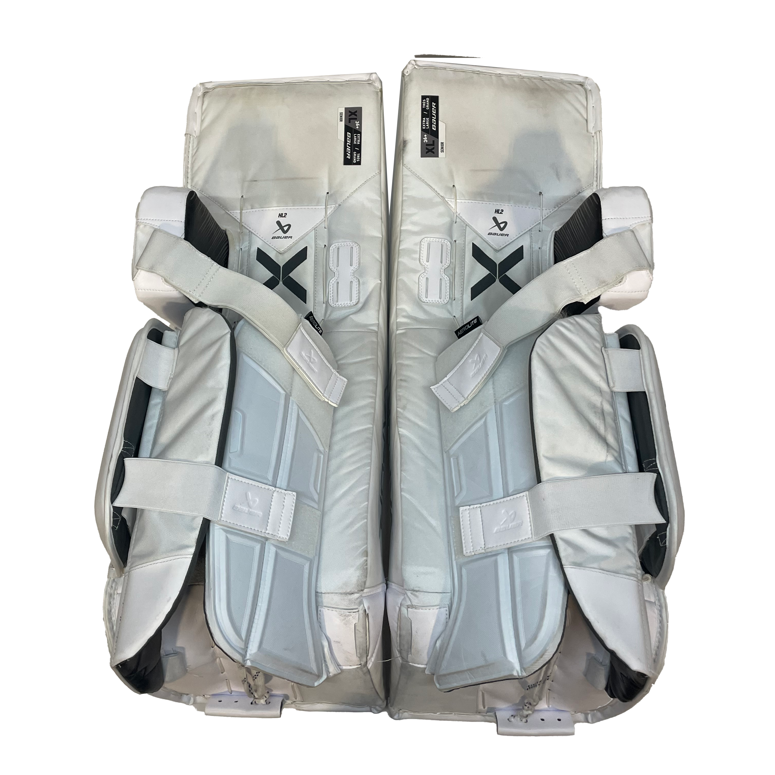 Bauer Vapor Hyperlite 2 - Ensemble de gardien de but complet Pro Stock Senior d'occasion (blanc)